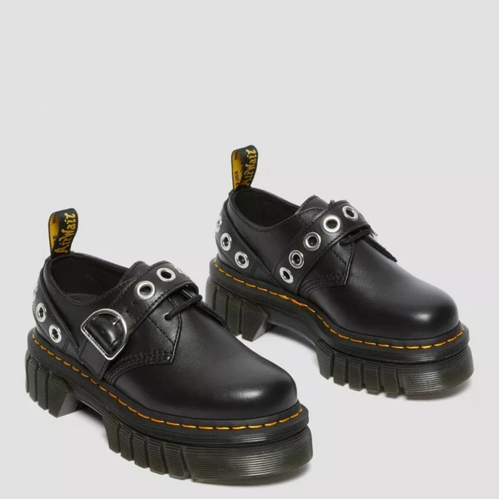 Audrick Hardware Leather Platform Oxford Shoes in Black - RARE - Picture 4 of 16